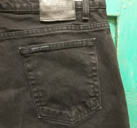 Women's Black Harley Davidson Jeans, Straight Leg Sz 16 - Picture 7 of 10
